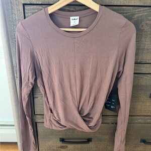 Jo & Co Long Sleeve Twist Front Top – Twilight Rose – Size S